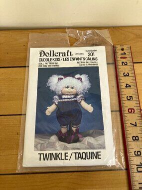 Twinkle Cuddlekids Dollcraft Sewing Pattern 301 Vintage 1984 Soft Sculpture Doll